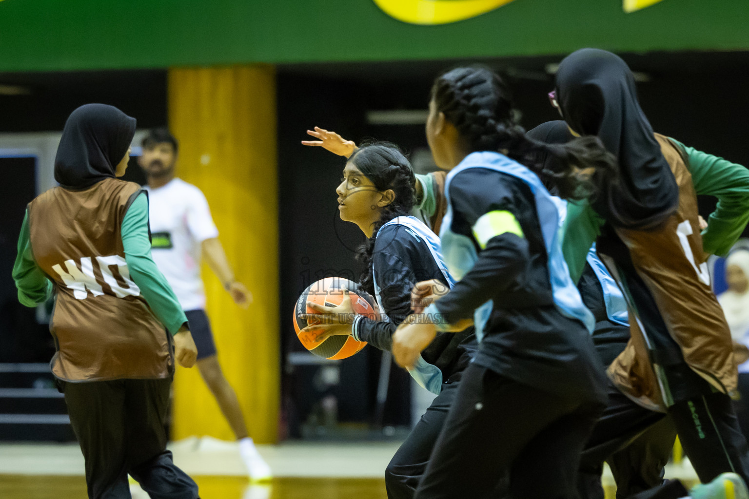 Day 12 of 25th Inter-School Netball Tournament was held in Social Center at Male', Maldives on Thursday, 22nd August 2024.