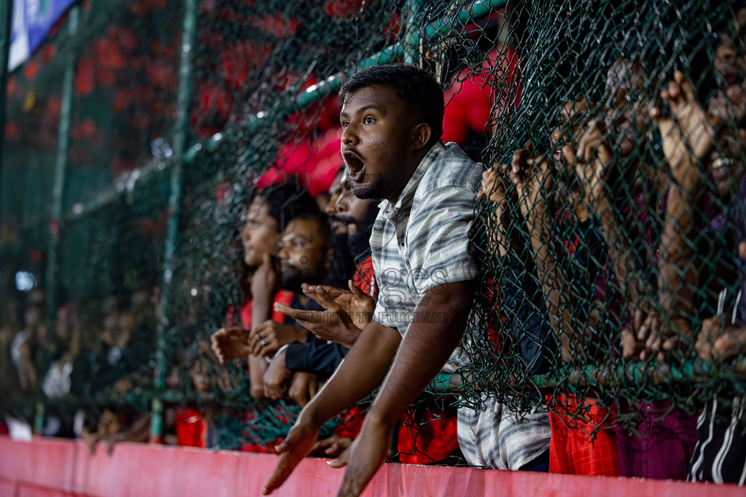 L. Gan VS HDh. Naivaadhoo in Round of 16 on Day 40 of Golden Futsal Challenge 2024 which was held on Tuesday, 27th February 2024, in Hulhumale', Maldives Photos: Hassan Simah / images.mv