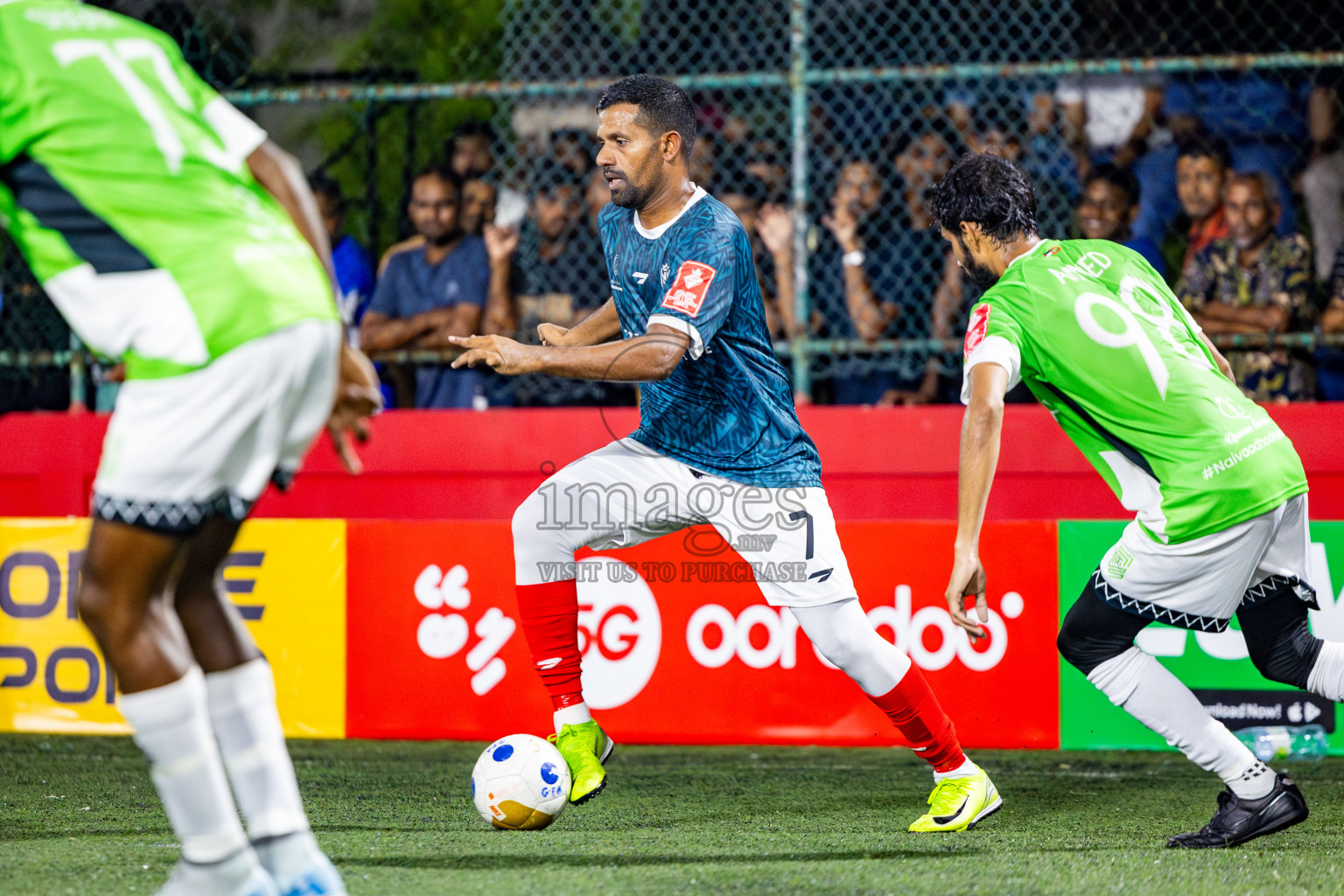 Hdh Naivaadhoo VS Hdh Nolhivaram in Day 9 of Golden Futsal Challenge 2025 was held on Monday, 13th January 2025, in Hulhumale', Maldives Photos: Nausham Waheed , Ismail Thoriq / images.mv