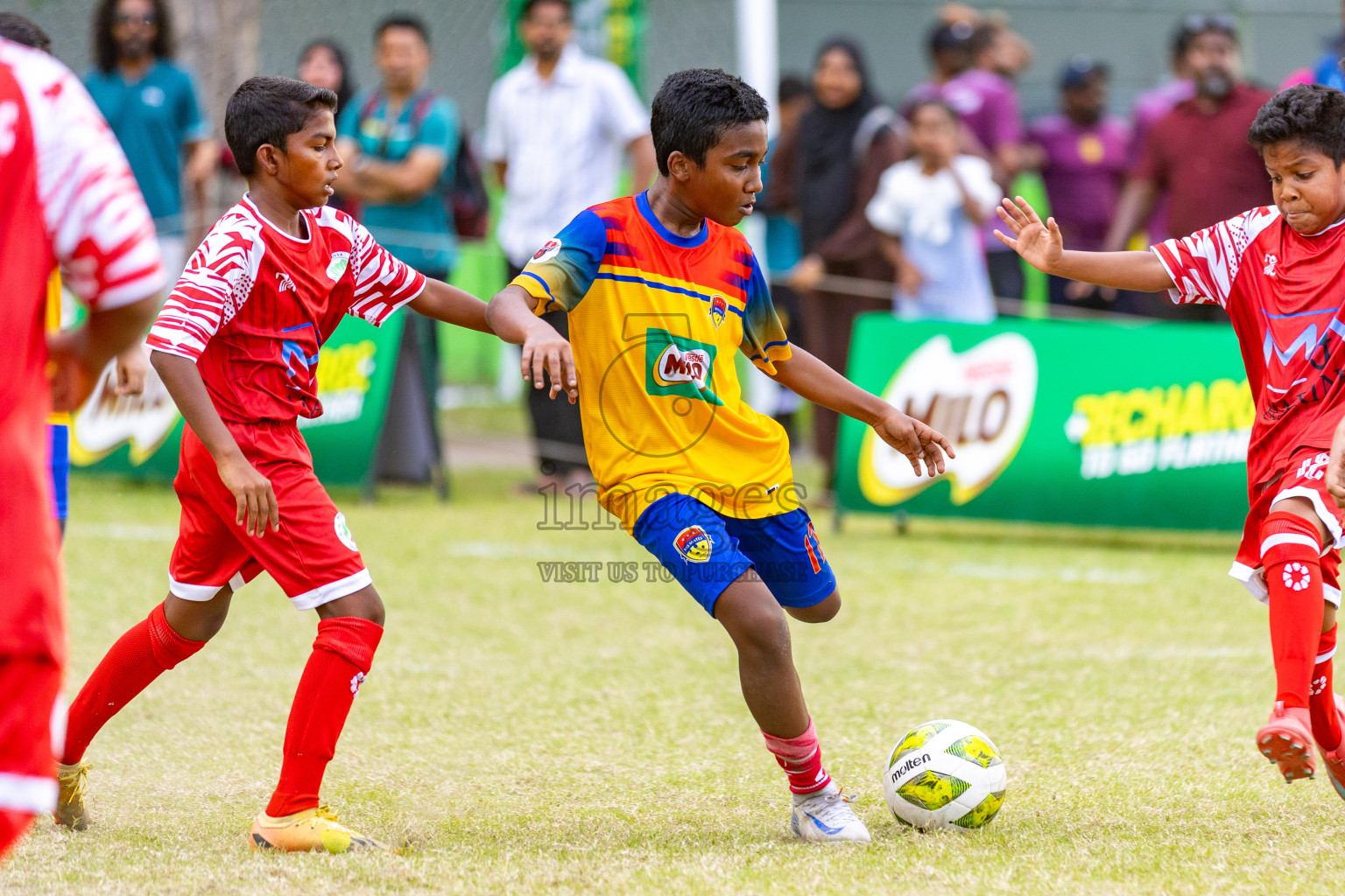 Day 2 of MILO Academy Championship 2025 (U-12) was held at Henveiru Stadium in Male', Maldives on Friday, 2nd May 2025. Photos: Mohamed Mahfooz Moosa / images.mv