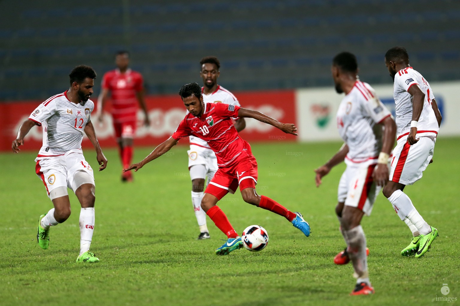 Asian Cup Qualifier between Maldives and Oman in National Stadium, on 10 October 2017 Male' Maldives. ( Images.mv Photo: Abdulla Abeedh )