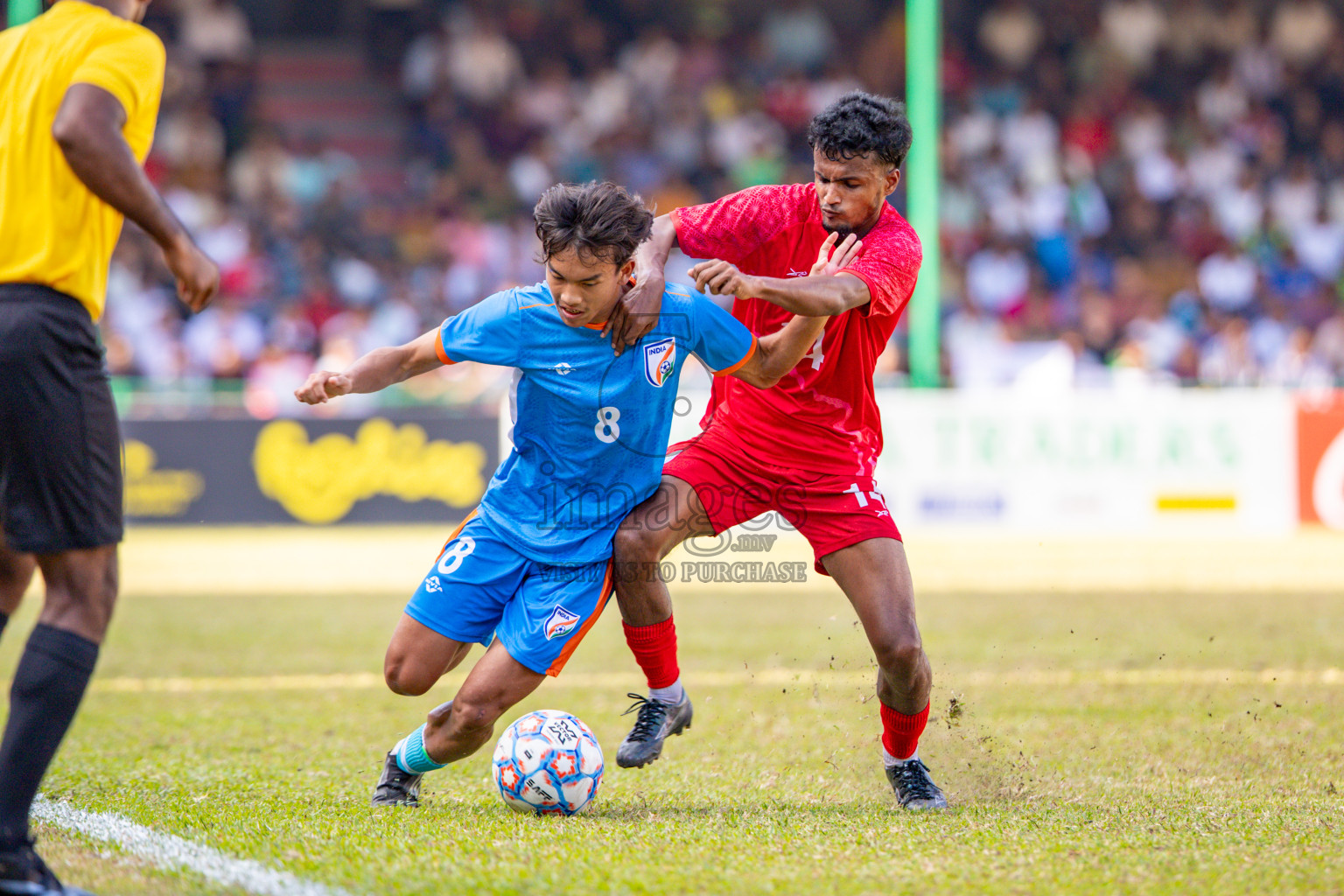 Bangladesh vs India in Day 6 of SAFF U20 Championship 2026 was held in National Football Stadium, Male' Maldives on Saturday , 28th March 2026. Photos: Ismail Thoriq, Mohamed Mahfooz Moosa, Nausham Waheed / images.mv