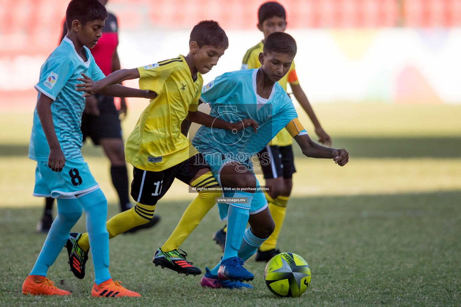 Thaajuddin School vs Rehendhi School in MAMEN Inter School Football Tournament 2019 (U13) in Male, Maldives on 27th March 2019, Photos: Suadh Abdul Sattar / images.mv