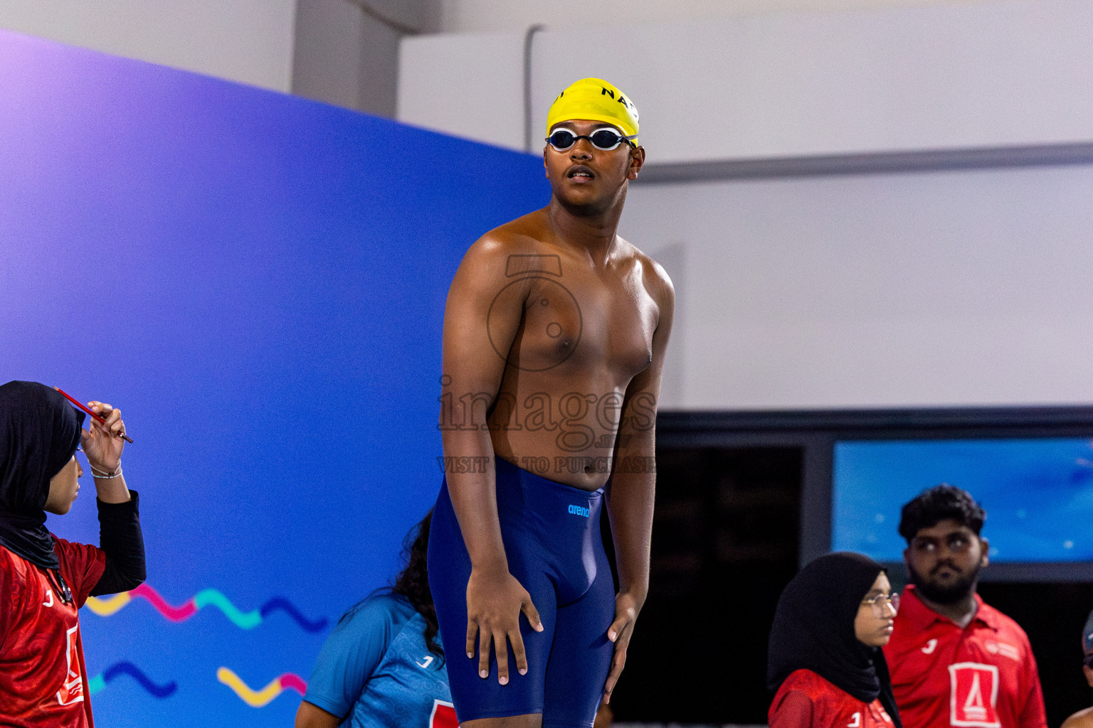 Day 3 of National Swimming Competition 2024 held in Hulhumale', Maldives on Sunday, 15th December 2024. Photos: Nausham Waheed/ images.mv