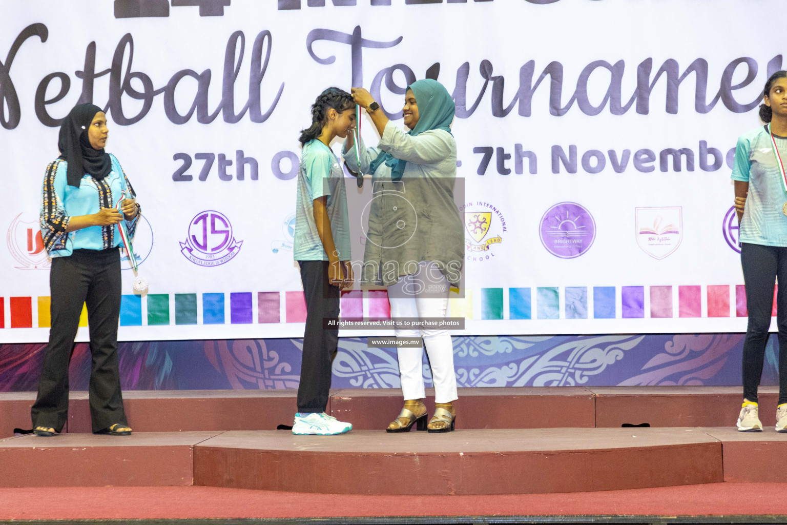 Final of 24th Interschool Netball Tournament 2023 was held in Social Center, Male', Maldives on 7th November 2023. Photos: Nausham Waheed / images.mv