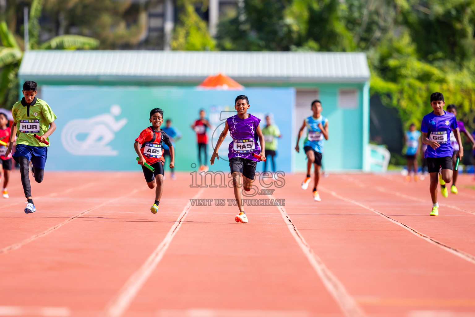 Day 6 of MWSC Interschool Athletics Championships 2024 held in Hulhumale Running Track, Hulhumale, Maldives on Thursday, 14th November 2024. Photos by: Nausham Waheed / Images.mv