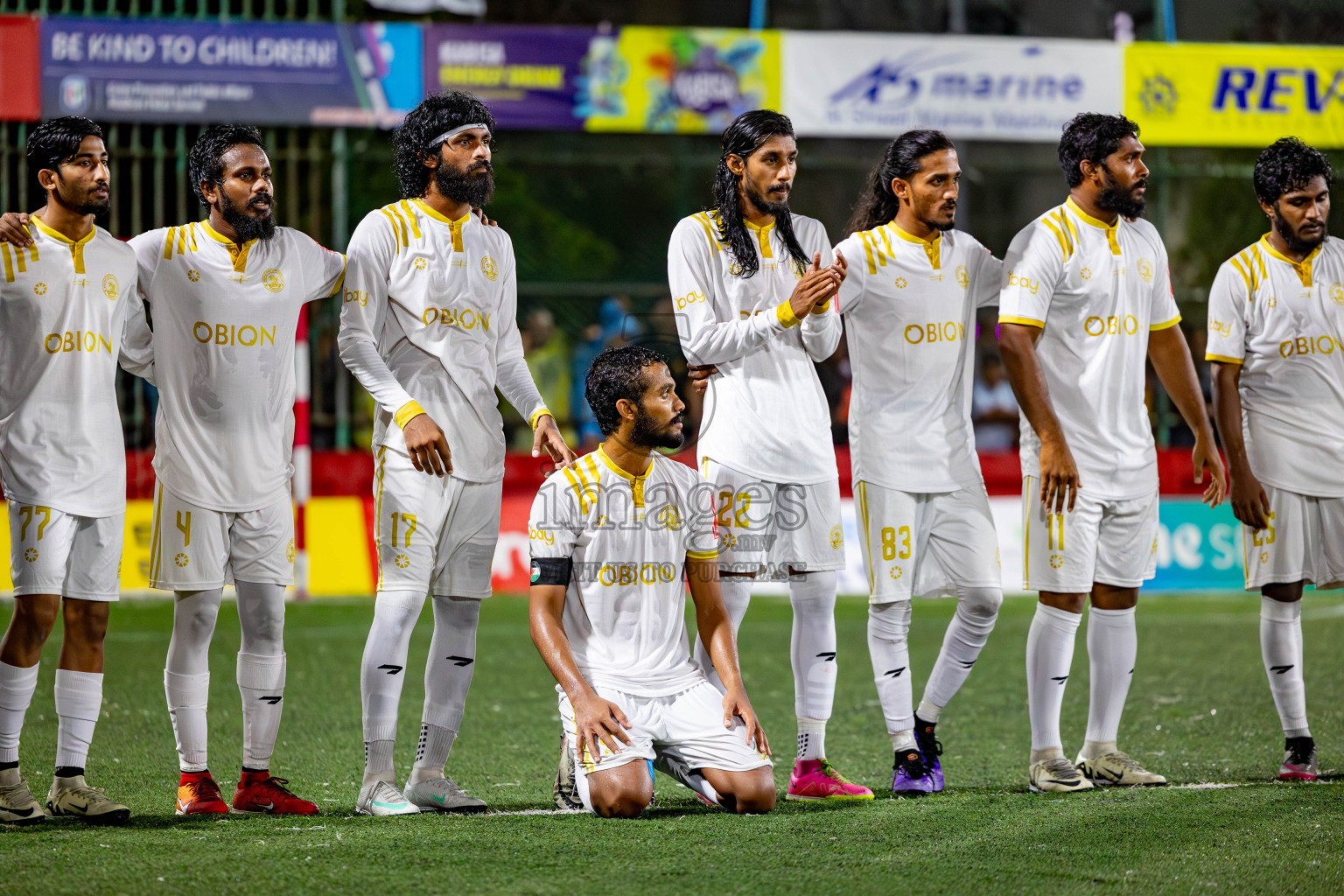 K. Gaafaru VS Dhadimagu in Round of 16 on Day 40 of Golden Futsal Challenge 2024 which was held on Tuesday, 27th February 2024, in Hulhumale', Maldives Photos: Hassan Simah / images.mv