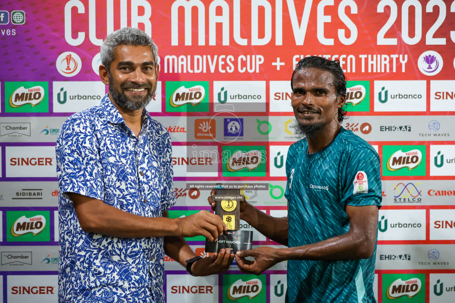 Medianet vs Crossroads Maldives in Club Maldives Cup 2023 held in Hulhumale, Maldives, on Tuesday, 18th July 2023 Photos: Nausham Waheed / images.mv