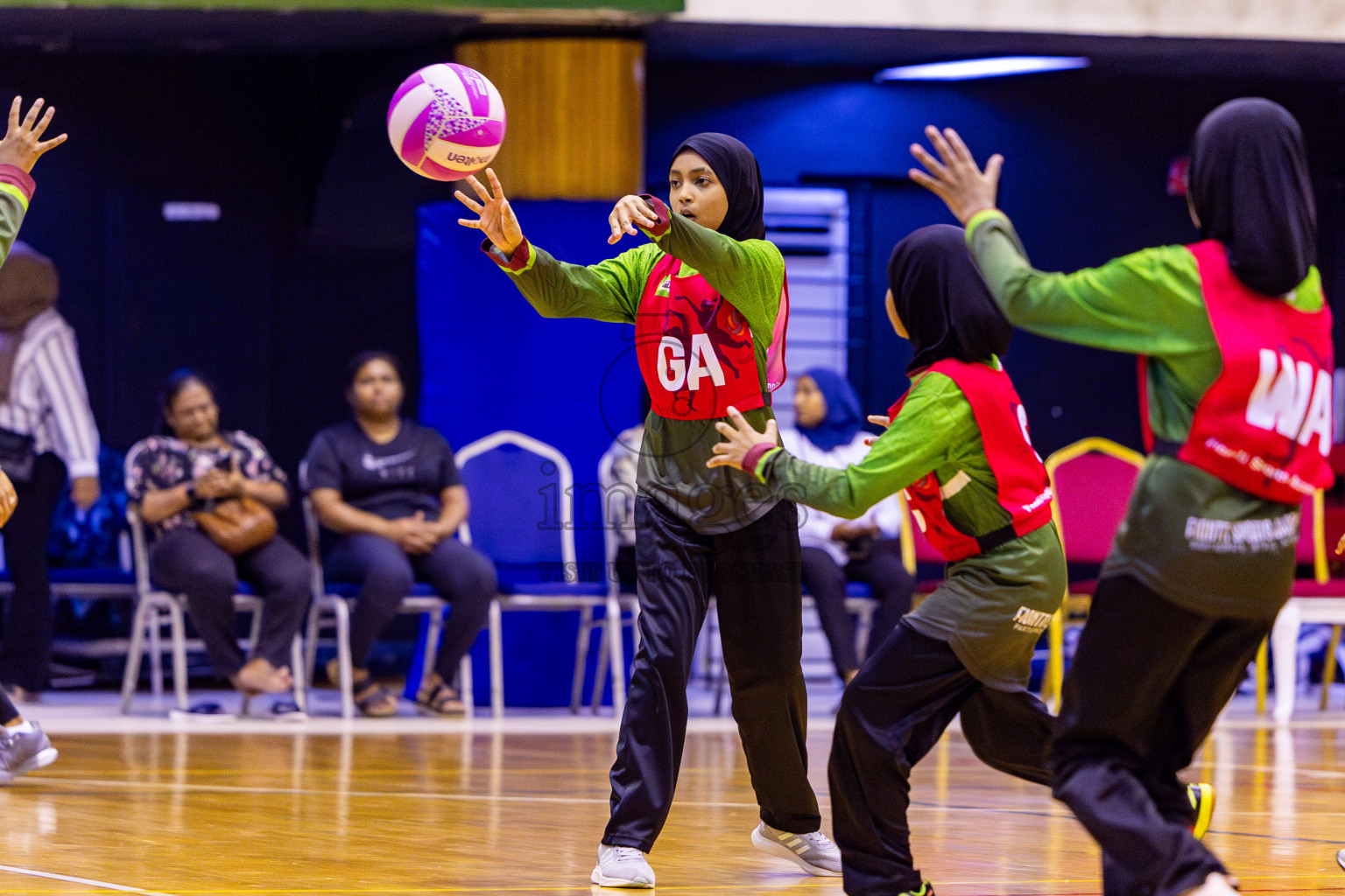 N Sports Academy B vs Fiontti Sports Club U11 Finals of 3rd Netball Junior Championship, held at Social Center on Saturday, 25th January 2025 . Photos: Nausham Waheed / images.mv