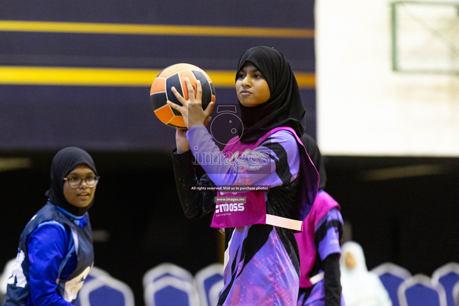 Day 10 of 24th Interschool Netball Tournament 2023 was held in Social Center, Male', Maldives on 5th November 2023. Photos: Nausham Waheed / images.mv