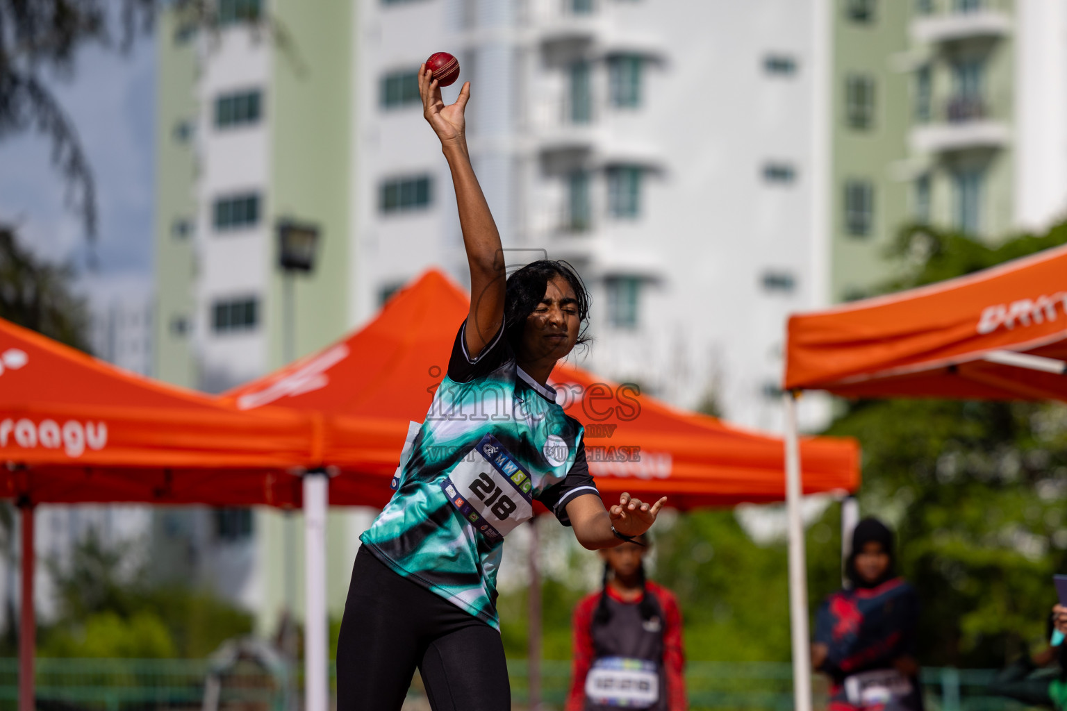 Day 1 of MWSC Interschool Athletics Championships 2024 held in Hulhumale Running Track, Hulhumale, Maldives on Saturday, 9th November 2024. 
Photos by: Hassan Simah / Images.mv