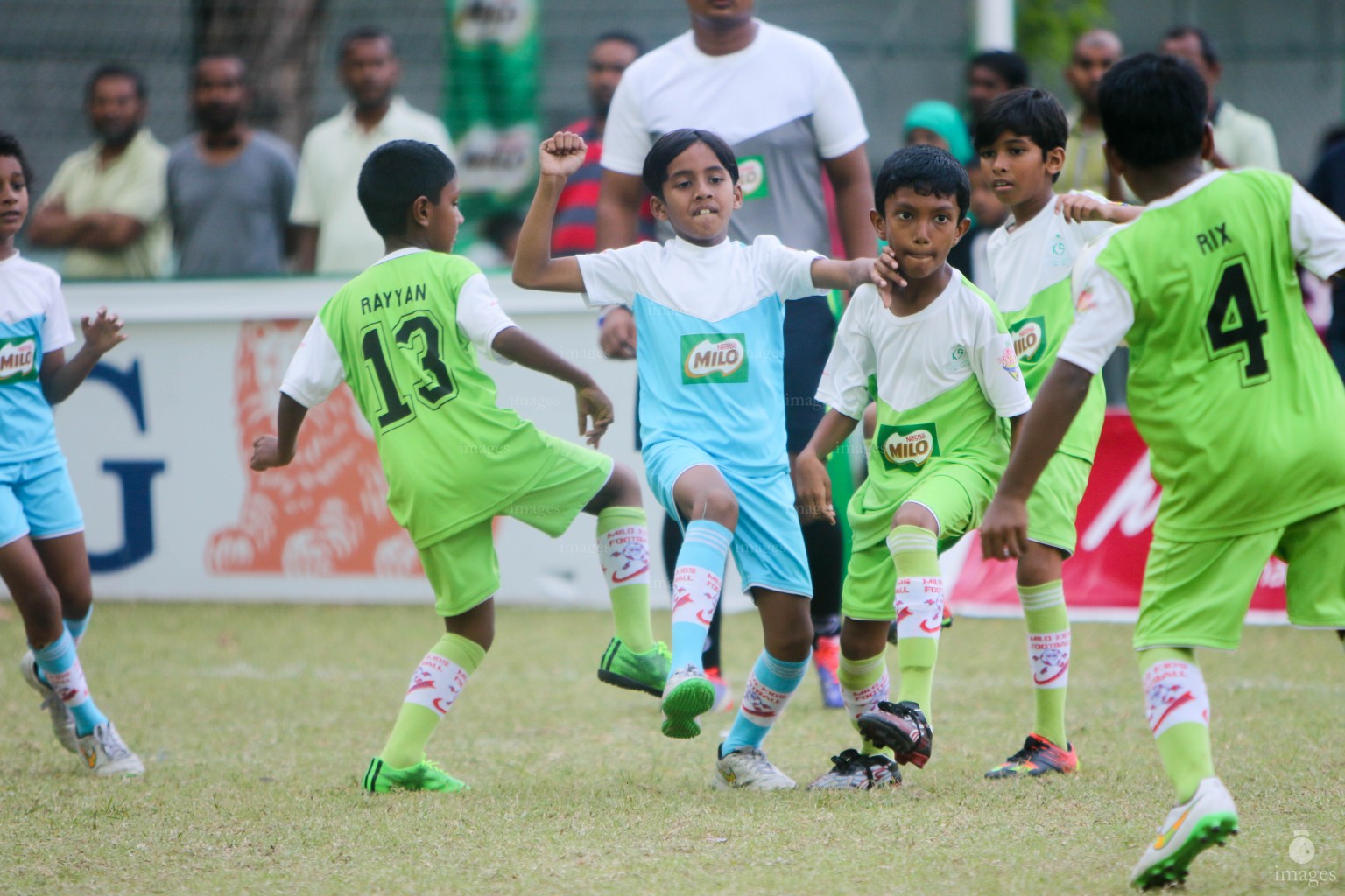 Day 2 of Milo Kids Football Fiesta in Henveiru Grounds  in Male', Maldives, Thursday, April. 08, 2016. (Images.mv Photo/Abdulla Abeedh).
