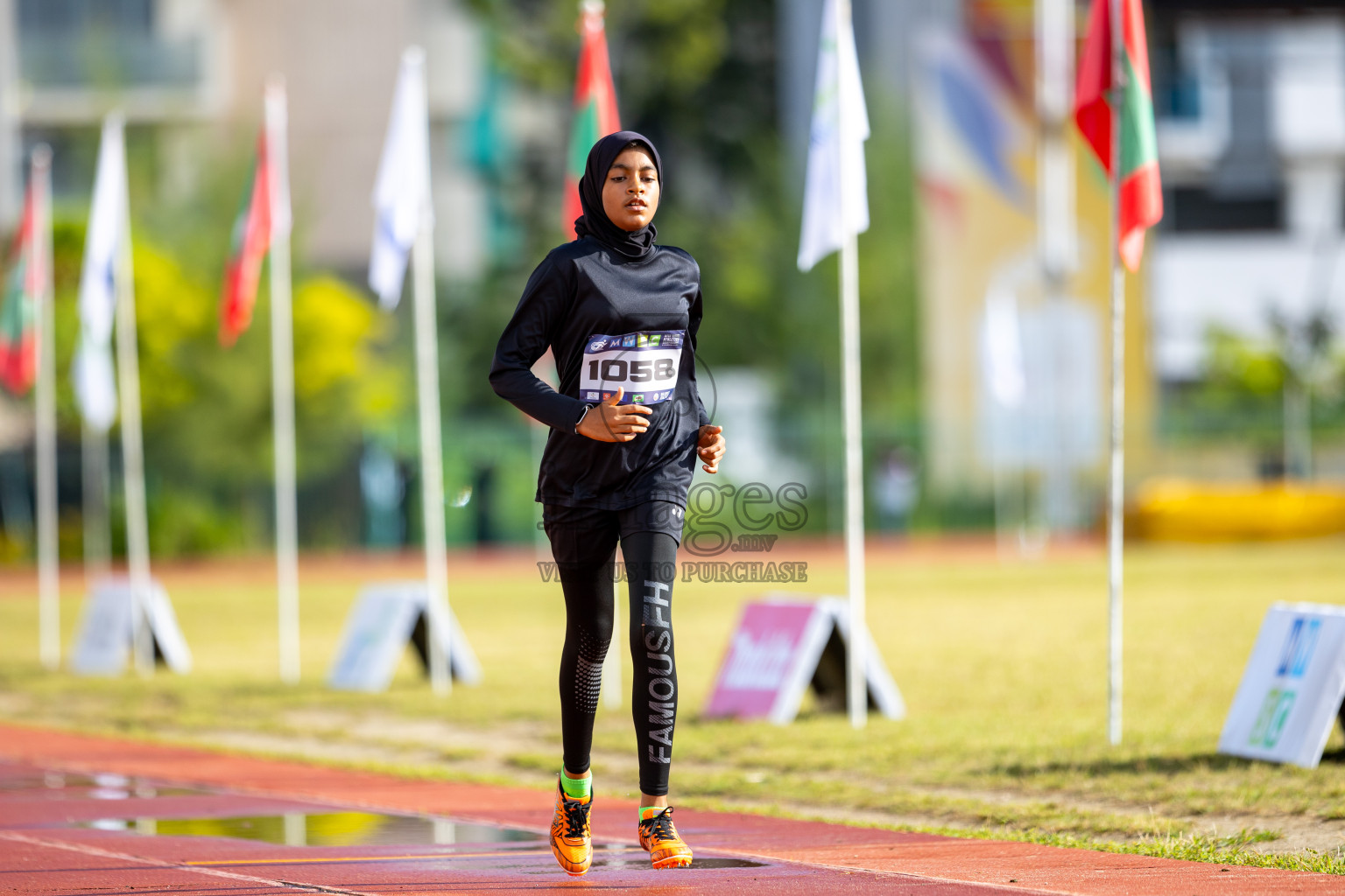 Day 1 of MWSC Interschool Athletics Championships 2024 held in Hulhumale Running Track, Hulhumale, Maldives on Saturday, 9th November 2024. 
Photos by: Ismail Thoriq / images.mv