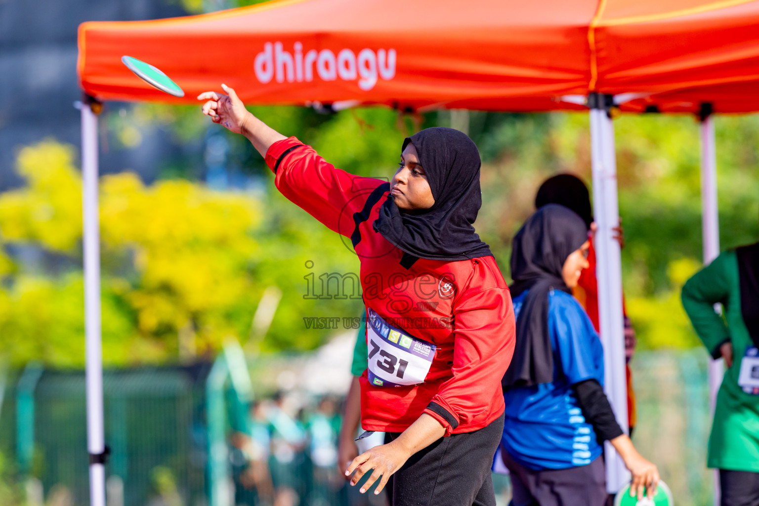 Day 6 of MWSC Interschool Athletics Championships 2024 held in Hulhumale Running Track, Hulhumale, Maldives on Thursday, 14th November 2024. Photos by: Nausham Waheed / Images.mv