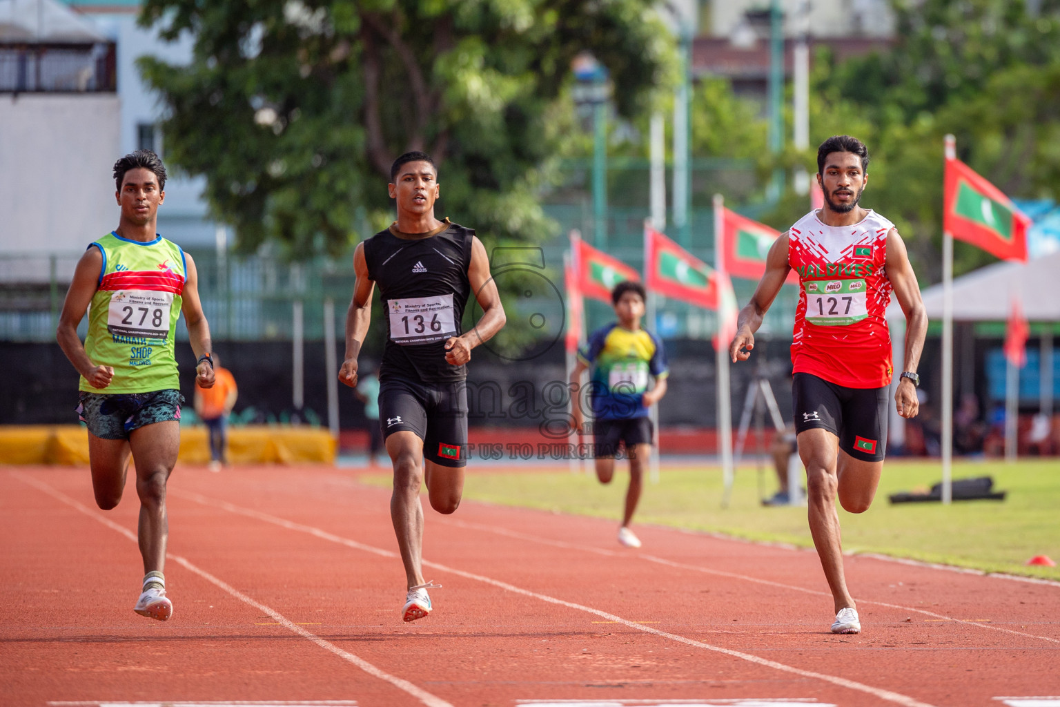 Day 2 of 33rd National Athletics Championship was held in Ekuveni Track at Male', Maldives on Friday, 6th September 2024. Photos: Shuu Abdul Sattar / images.mv