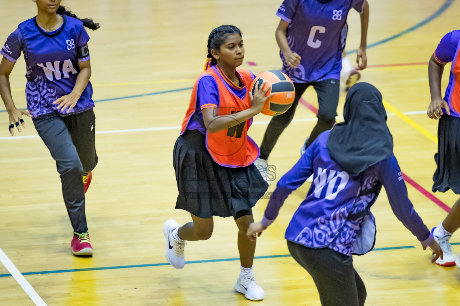 Day 12 of 25th Inter-School Netball Tournament was held in Social Center at Male', Maldives on Thursday, 22nd August 2024.