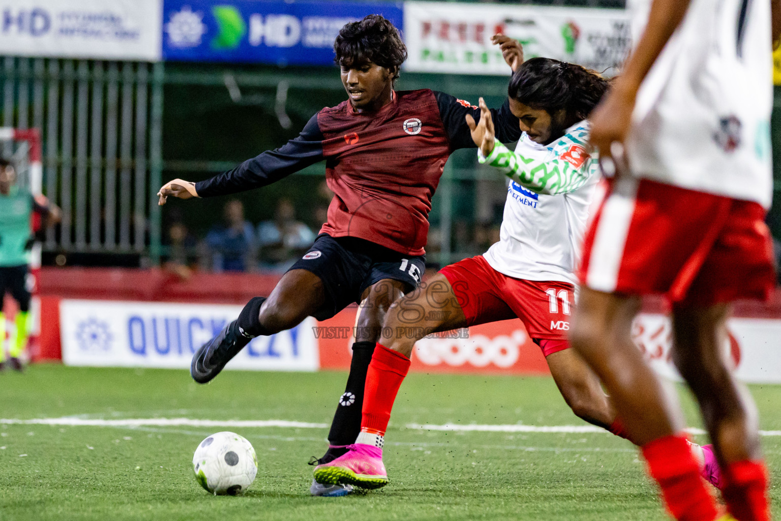 Th.Omadhoo VS Th.Vilufushi in Day 11 of Golden Futsal Challenge 2024 was held on Thursday, 25th January 2024, in Hulhumale', Maldives
Photos: Nausham Waheed / images.mv