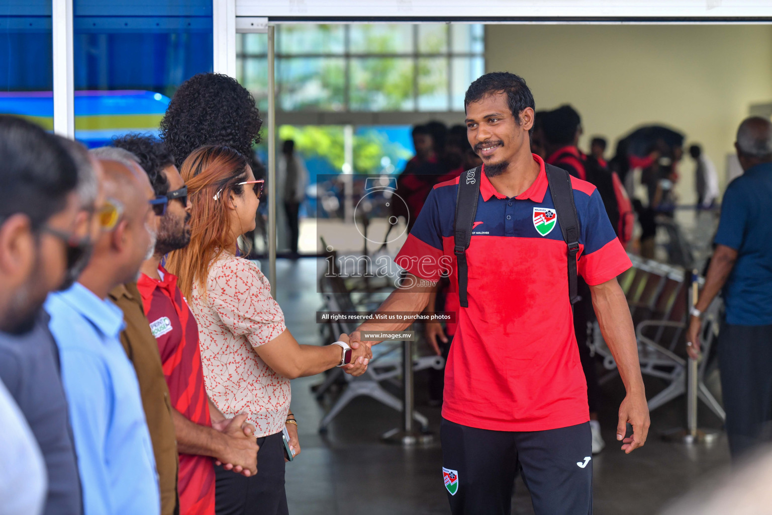 The Senior Men's National Team depart to Japan Training Camp from Maafannu Bus Terminal, Male', Maldives on 5th June 2023 Photos: Nausham Waheed/ Images.mv