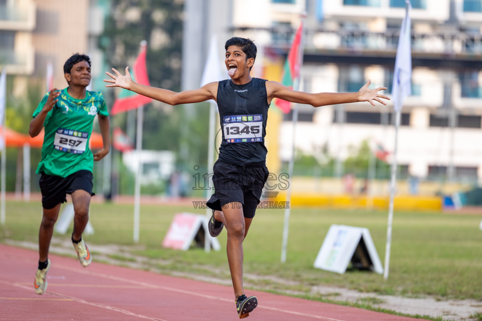 Day 5 of MWSC Interschool Athletics Championships 2024 held in Hulhumale Running Track, Hulhumale, Maldives on Wednesday, 13th November 2024. Photos by: Ismail Thoriq / Images.mv