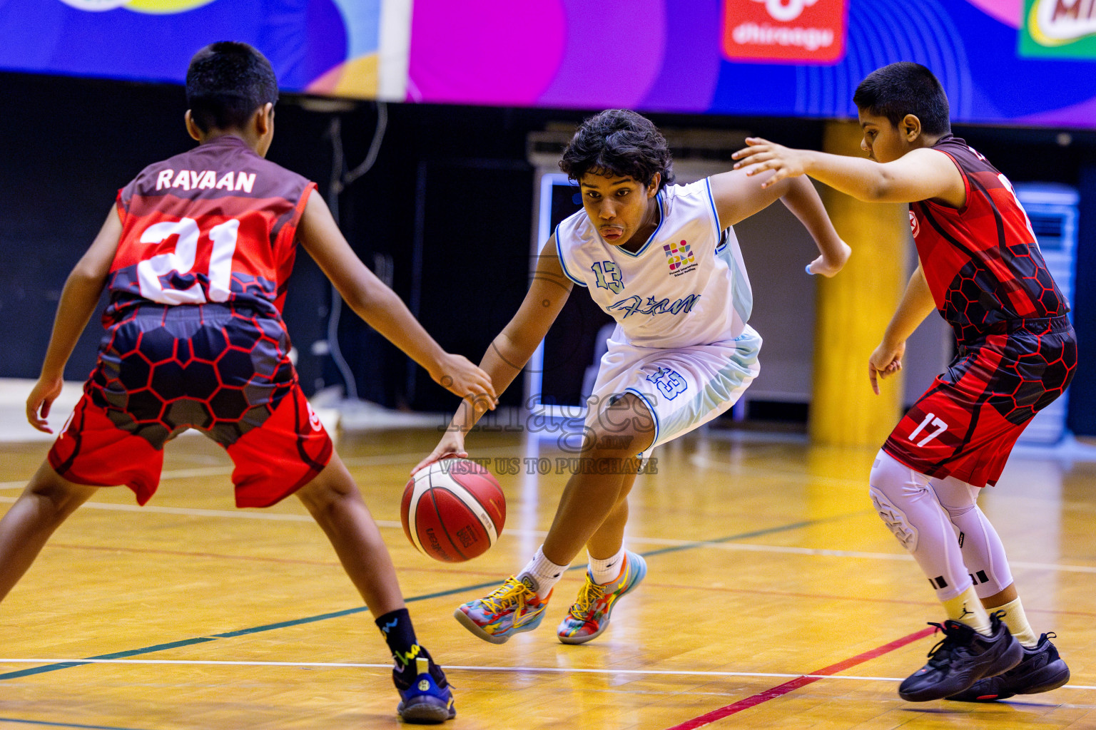 Iskandhar School vs Finland International School in Under 13 Boys Final of Junior Basketball Championship 2024 was held in Social Center, Male', Maldives on Sunday, 15th December 2024. Photos: Nausham Waheed / images.mv