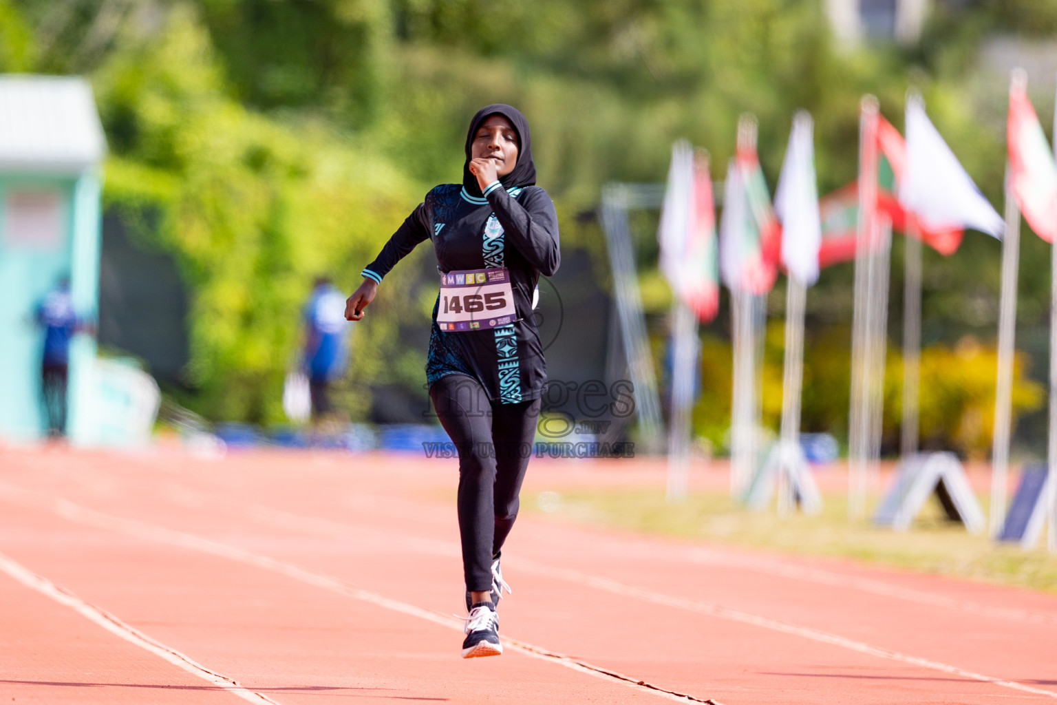 Day 3 of MWSC Interschool Athletics Championships 2024 held in Hulhumale Running Track, Hulhumale, Maldives on Monday, 11th November 2024. 
Photos by: Hassan Simah / Images.mv