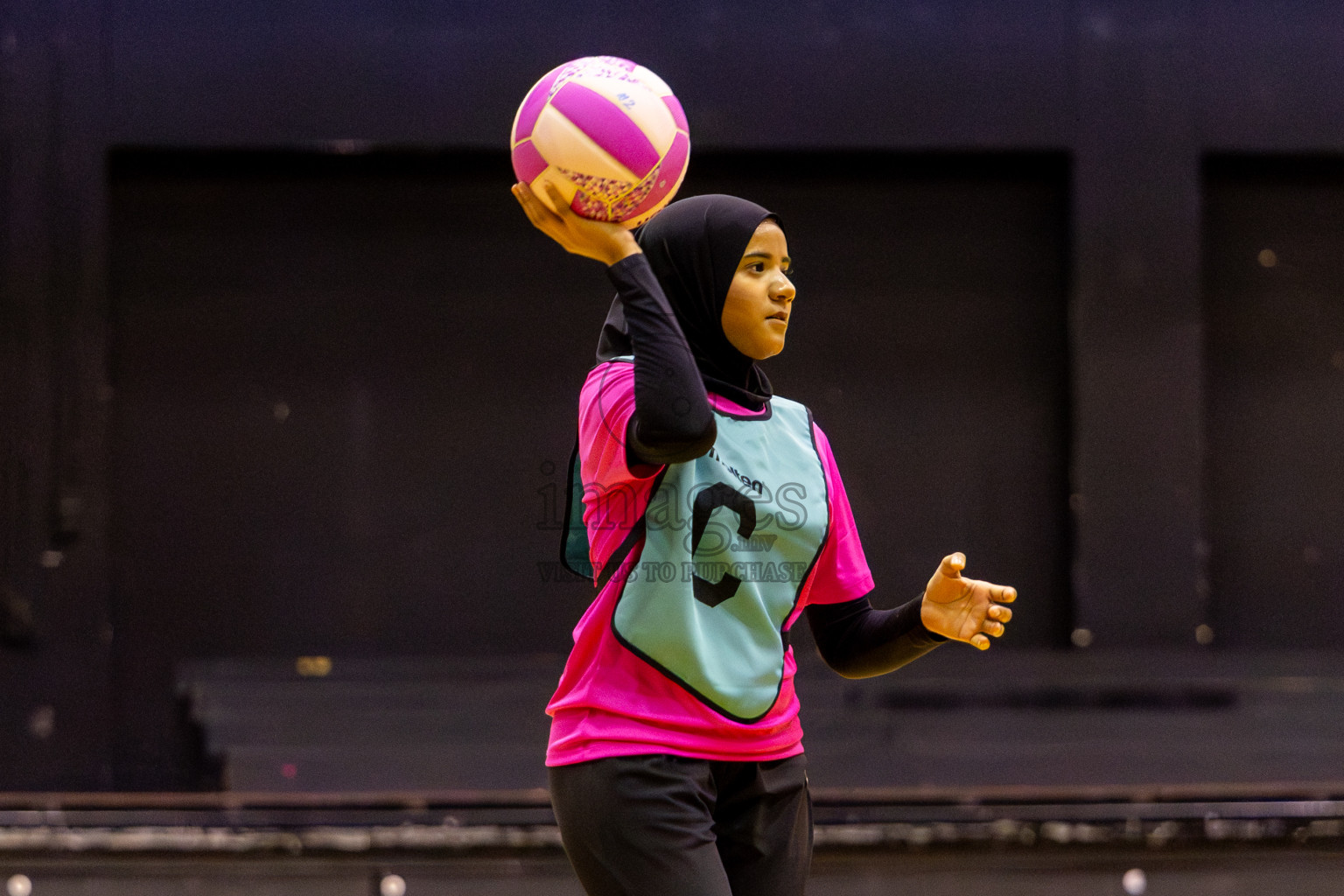 C Matrix vs MV Netters in Day 1 of 24th Milo Netball Association Championship held in Social Center at Male', Maldives on Monday, 1st September 2025. Photos: Nausham Waheed / images.mv