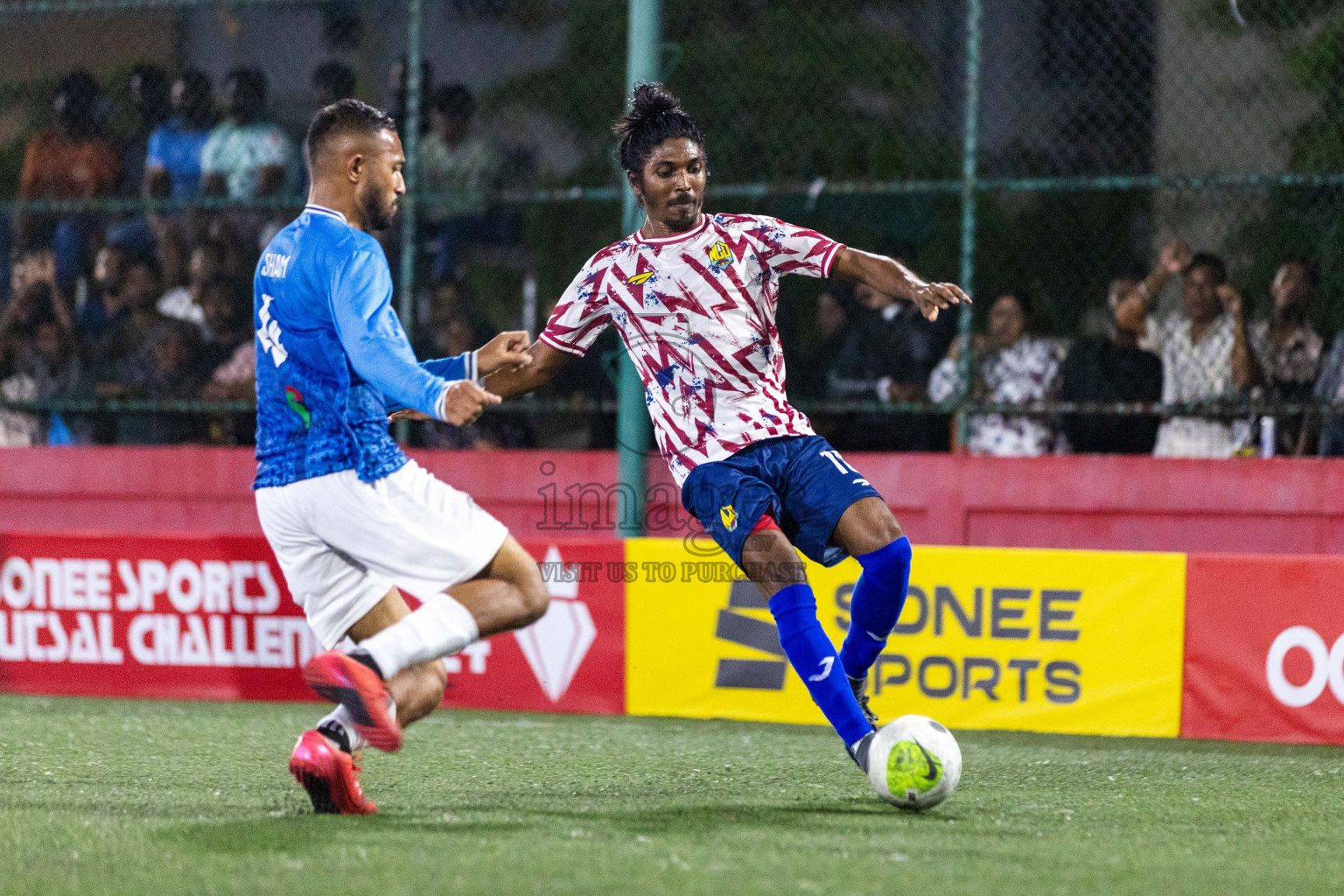 GA Nillandhoo vs GA Gemanafushi in Day 9 of Golden Futsal Challenge 2024 was held on Tuesday, 23rd January 2024, in Hulhumale', Maldives Photos: Nausham Waheed / images.mv