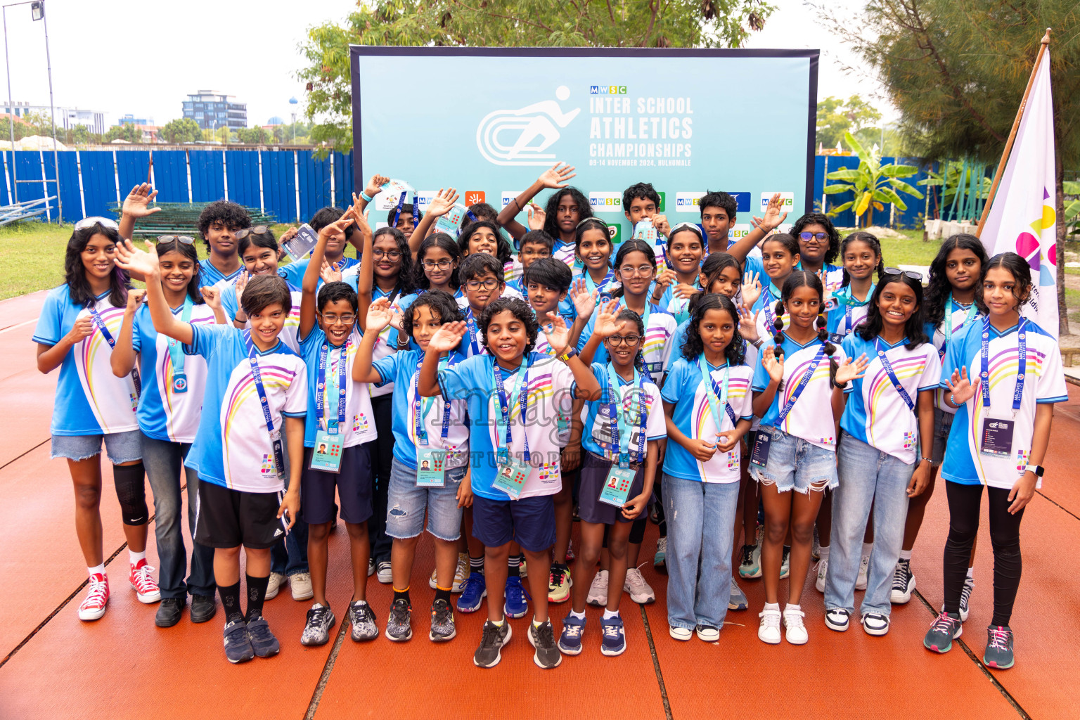 Day 6 of MWSC Interschool Athletics Championships 2024 held in Hulhumale Running Track, Hulhumale, Maldives on Thursday, 14th November 2024. Photos by: Ismail Thoriq / Images.mv