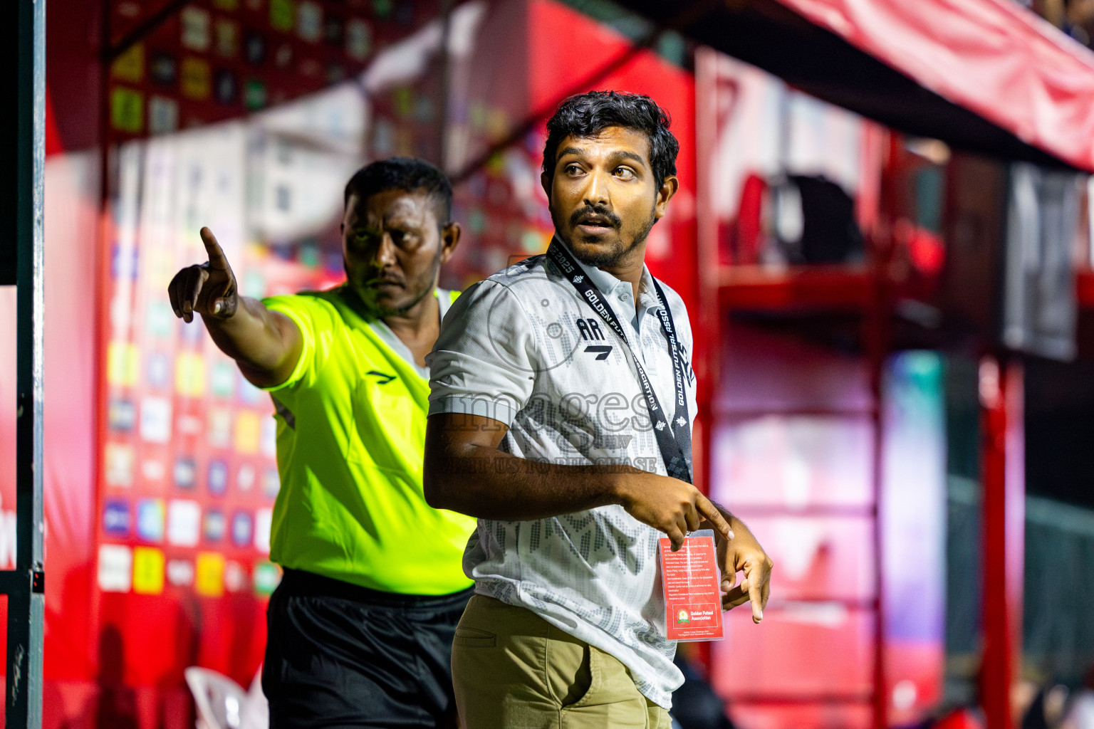 DH Maaenboodhoo vs DH Kudahuvadhoo in Dhaalu Atoll Finals in Day 25 of Golden Futsal Challenge 2025 was held on Wednesday , 28th January 2025, in Hulhumale', Maldives. Photos: Nausham Waheed / images.mv