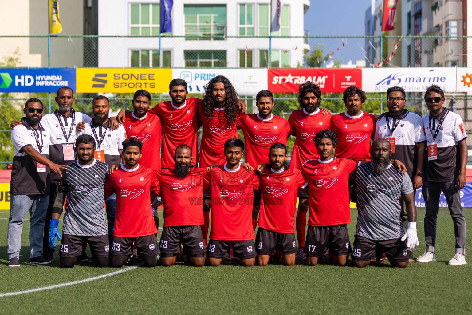 K. Huraa vs K. Himmafushi in Day 19 of Golden Futsal Challenge 2024 was held on Friday, 2nd February 2024 in Hulhumale', Maldives 
Photos: Hassan Simah / images.mv