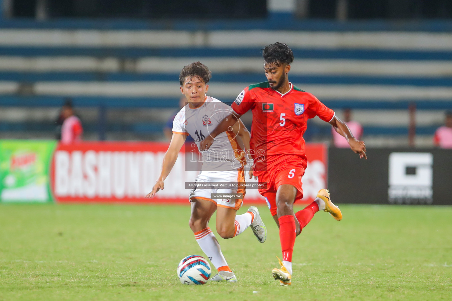 Bhutan vs Bangladesh in SAFF Championship 2023 held in Sree Kanteerava Stadium, Bengaluru, India, on Wednesday, 28th June 2023. Photos: Hassan Simah / images.mv