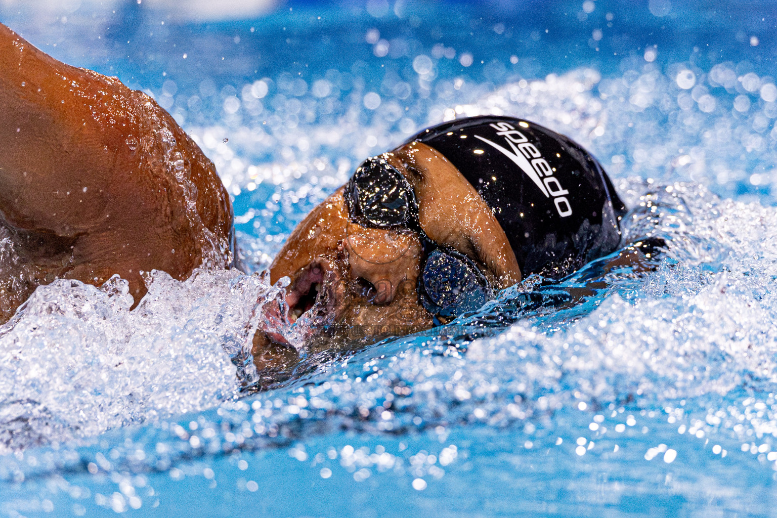 Day 4 of 1st National Short Course Swimming Competition held in Hulhumale', Maldives on Tuesday, 17th June 2025. Photos: Nausham Waheed / images.mv