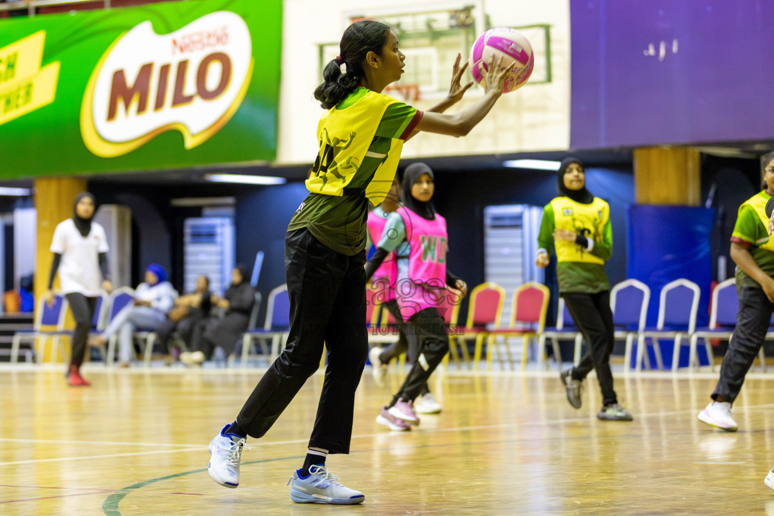 FIONTI Sports Club vs Netkids C in Day 2 of 3rd Junior Championship - Netball association of Maldives, held at Social Center on Monday 20th January 2025 . Photos by Shuu Abdul Sattar