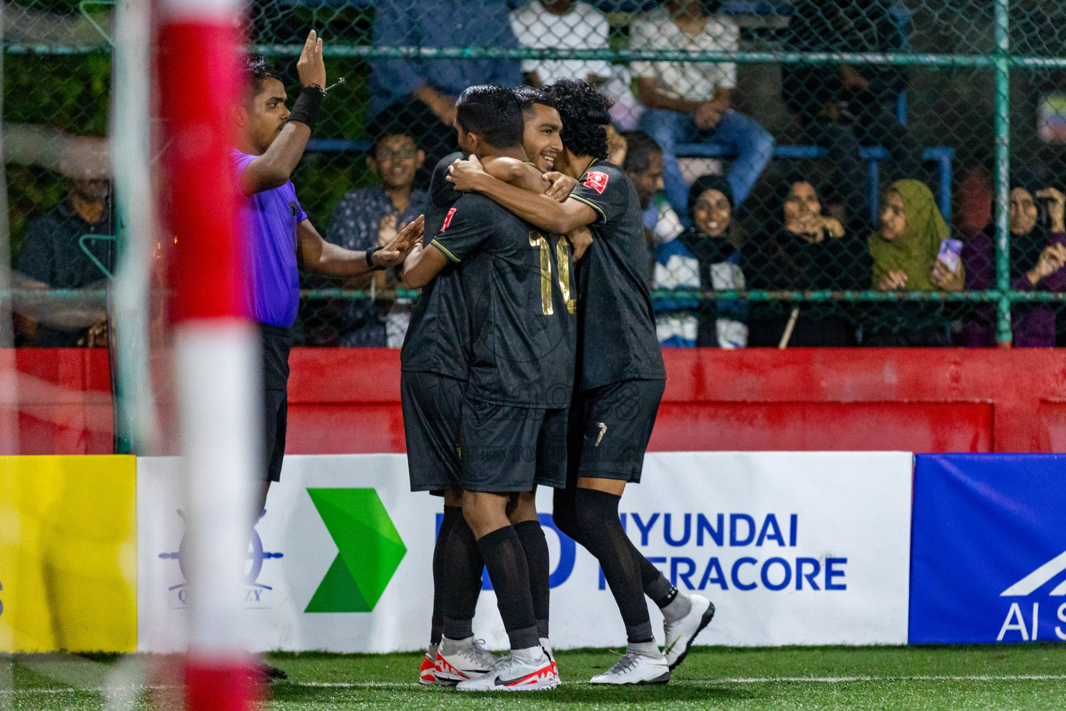 HA Maarandhoo vs HA Utheem in Day 17 of Golden Futsal Challenge 2024 was held on Wednesday, 31st January 2024, in Hulhumale', Maldives Photos: Hassan Simah / images.mv