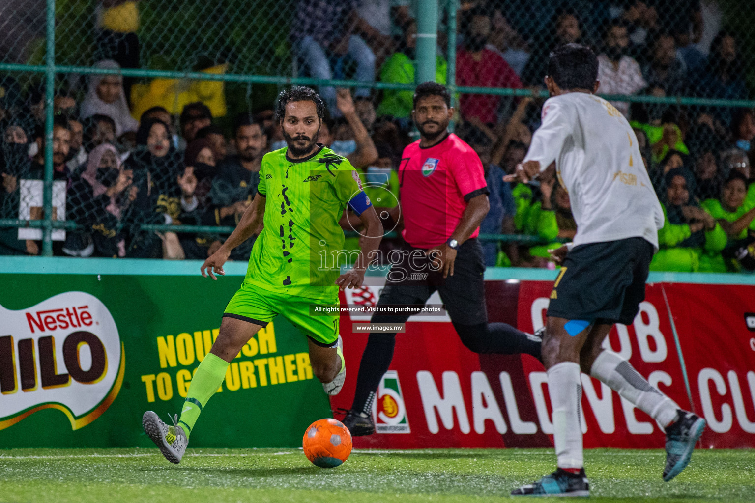 Team FSM Vs Prisons Club in the Semi Finals of Club Maldives 2021 held in Hulhumale, Maldives on 15 December 2021. Photos: Ismail Thoriq / images.mv