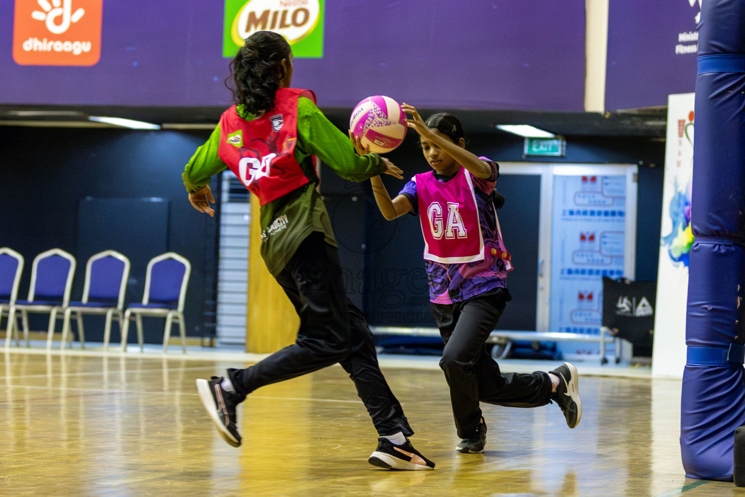 FIONTI Academy A vs N Sports Academy A in Day 2 of 3rd Junior Championship - Netball association of Maldives, held at Social Center on Monday 20th January 2025 . Photos by Shuu Abdul Sattar