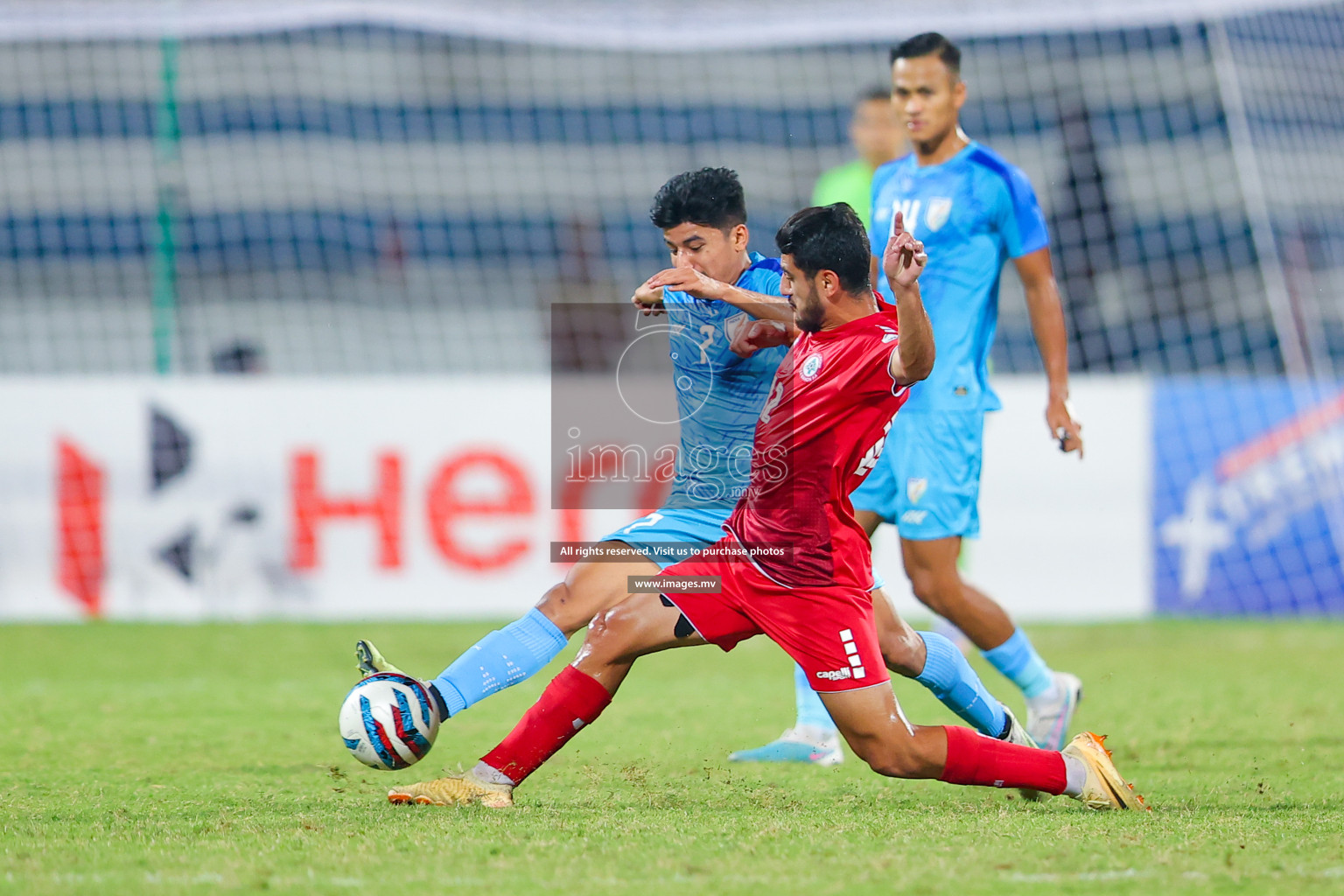 Lebanon vs India in the Semi-final of SAFF Championship 2023 held in Sree Kanteerava Stadium, Bengaluru, India, on Saturday, 1st July 2023. Photos: Nausham Waheed, Hassan Simah / images.mv