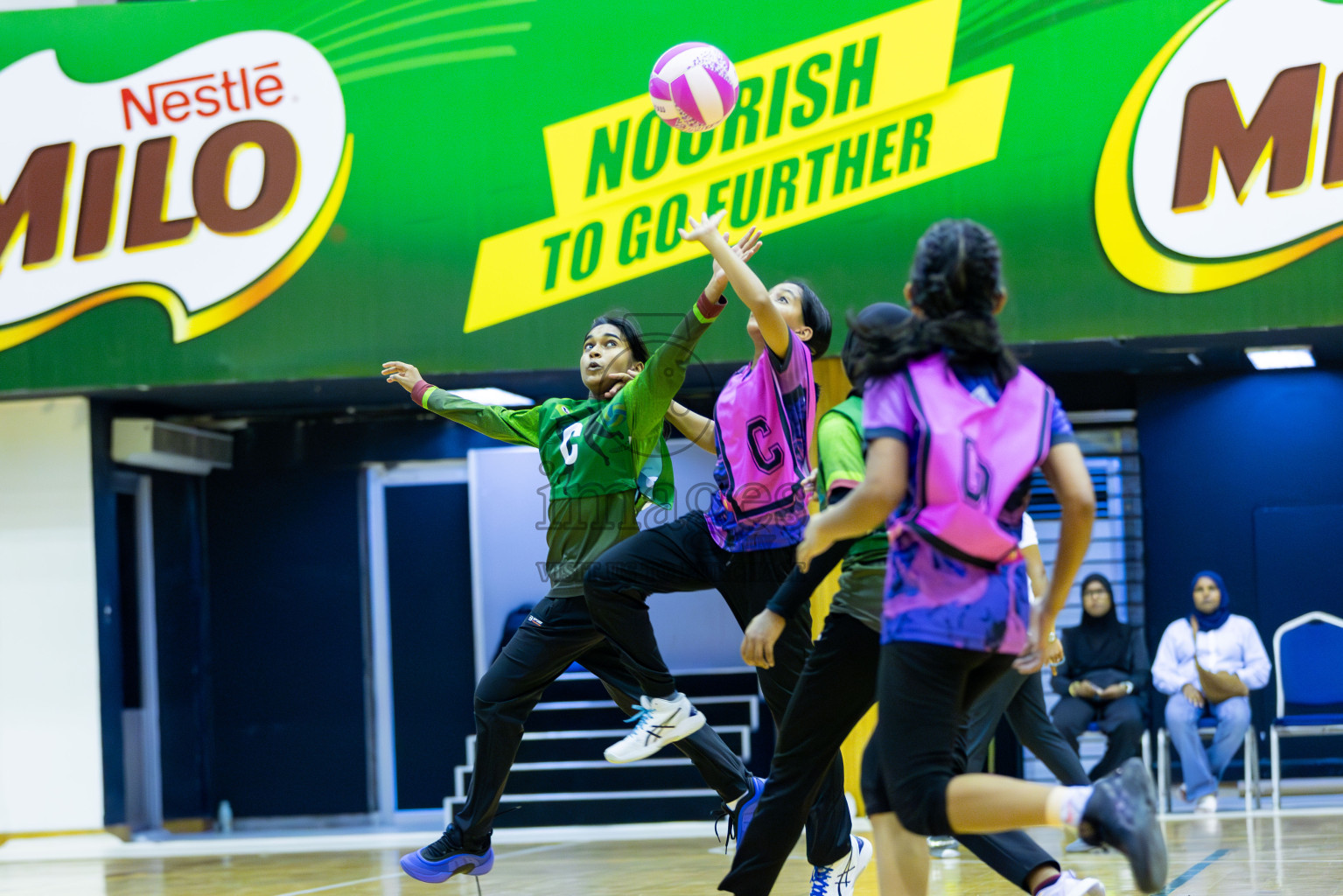 N Sports Academy B vs FIONTI Sports Club in Day 1 of 3rd Junior Championship - Netball association of Maldives, held at Social Center on 19th January 2025 . Photos by Shuu Abdul Sattar