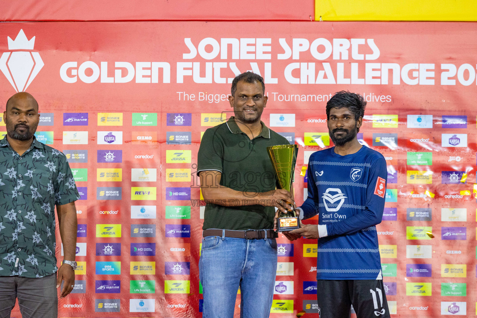 K Gaafaru vs B Eydhafushi in Zone 3 Final on Day 38 of Golden Futsal Challenge 2024 which was held on Friday, 23rd February 2024, in Hulhumale', Maldives Photos: Ismail Thoriq / images.mv