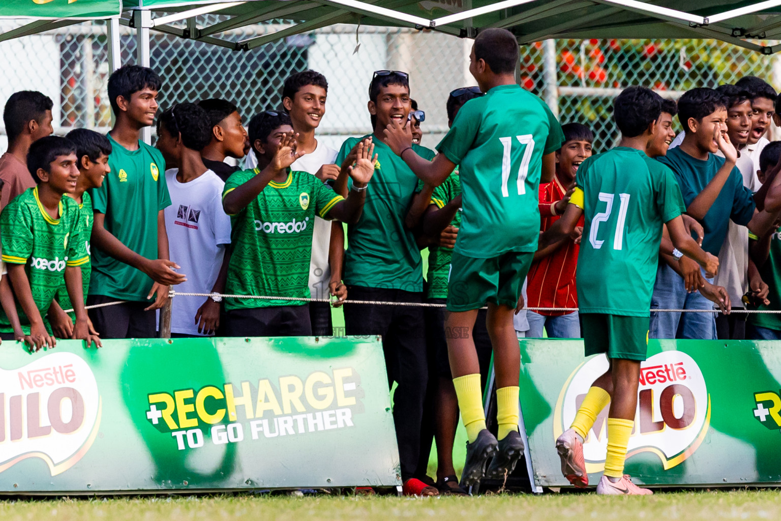 Day 5 of MILO Academy Championship 2025 (U14) was held on Monday, 3rd November 2025 at Henveiru Football Grounds, Male', Maldives . Photos: Nausham Waheed / images.mv