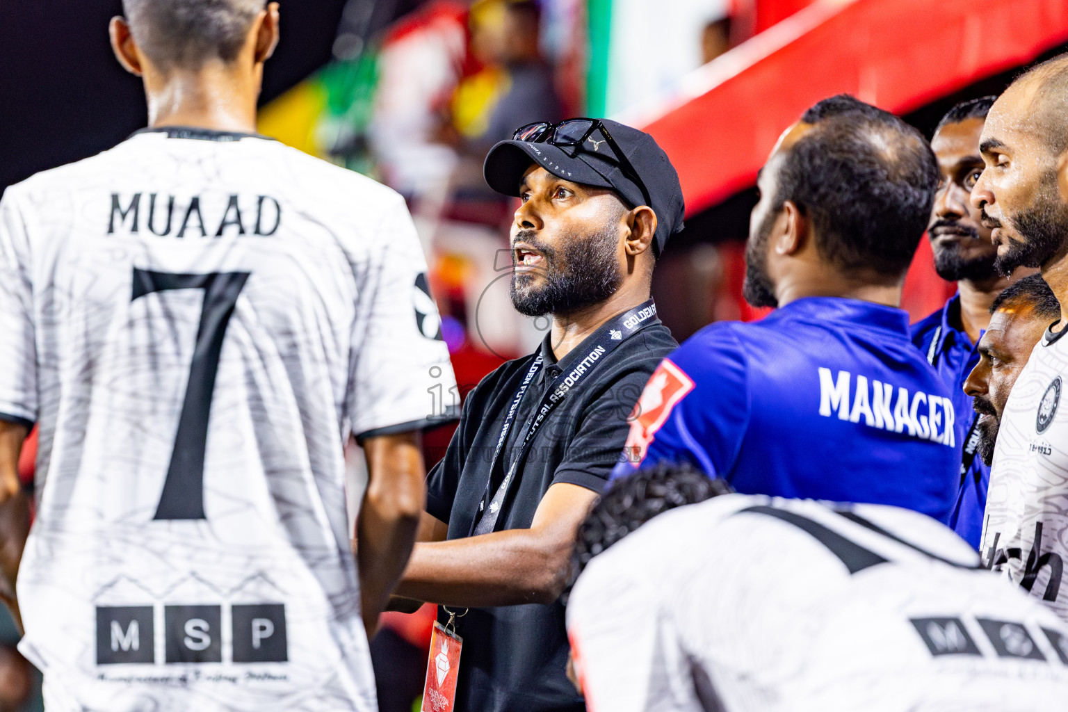 GDh Madaveli VS GDh Thinadhoo in Day 7 of Golden Futsal Challenge 2025 was held on Saturday, 11th January 2025, in Hulhumale', Maldives Photos: Nausham Waheed / images.mv