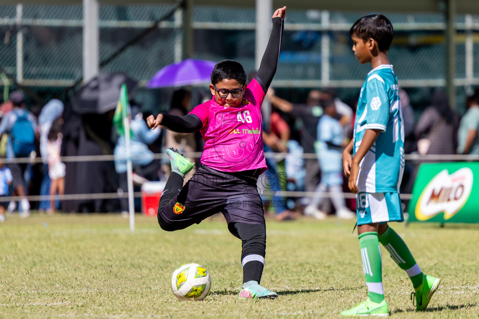 Day 2 of MILO Academy Championship 2025 (U-12) was held at Henveiru Stadium in Male', Maldives on Friday, 2nd May 2025. Photos: Nausham Waheed  / images.mv