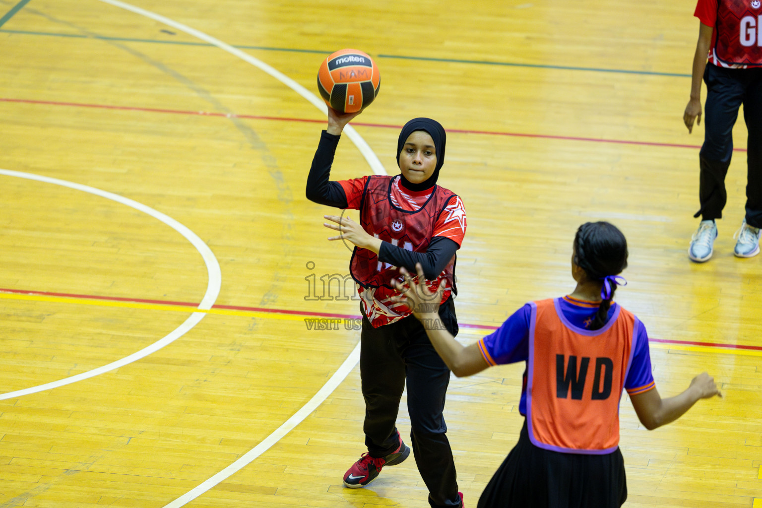 Day 13 of 25th Inter-School Netball Tournament was held in Social Center at Male', Maldives on Saturday, 24th August 2024. Photos: Mohamed Mahfooz Moosa / images.mv