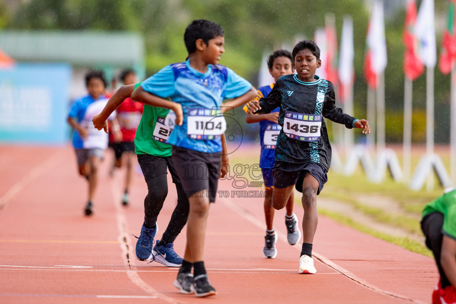 Day 3 of MWSC Interschool Athletics Championships 2024 held in Hulhumale Running Track, Hulhumale, Maldives on Monday, 11th November 2024. 
Photos by: Hassan Simah / Images.mv