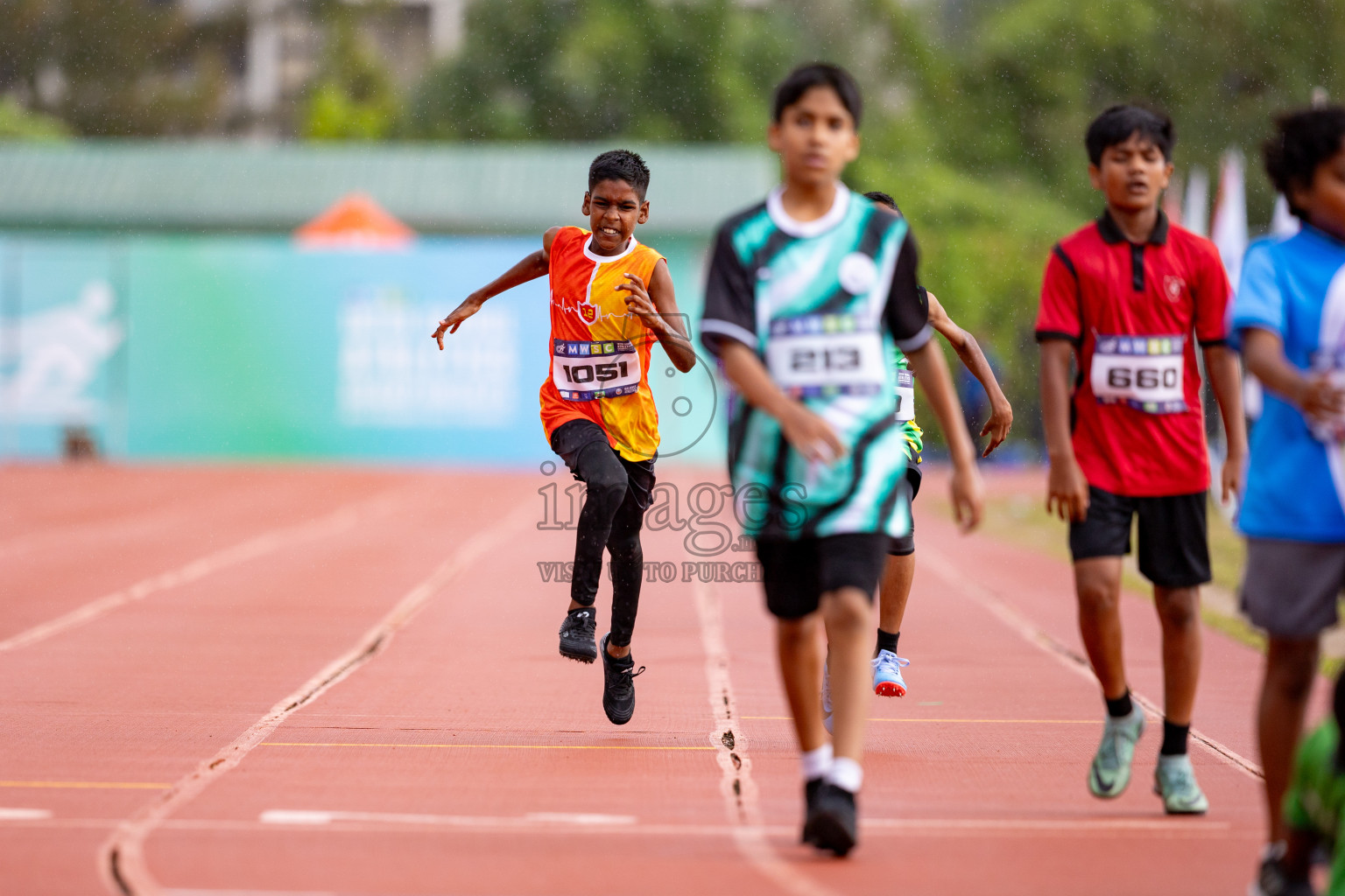 Day 3 of MWSC Interschool Athletics Championships 2024 held in Hulhumale Running Track, Hulhumale, Maldives on Monday, 11th November 2024. 
Photos by: Hassan Simah / Images.mv