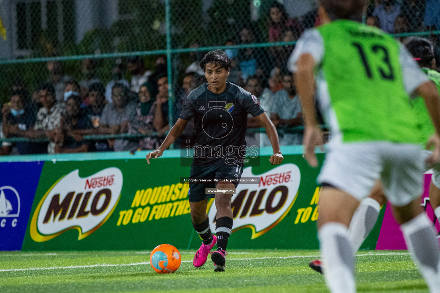 Club WAMCO vs DSC in the Semi Finals of 18/30 Women's Futsal Fiesta 2021 held in Hulhumale, Maldives on 14th December 2021. Photos: Ismail Thoriq / images.mv