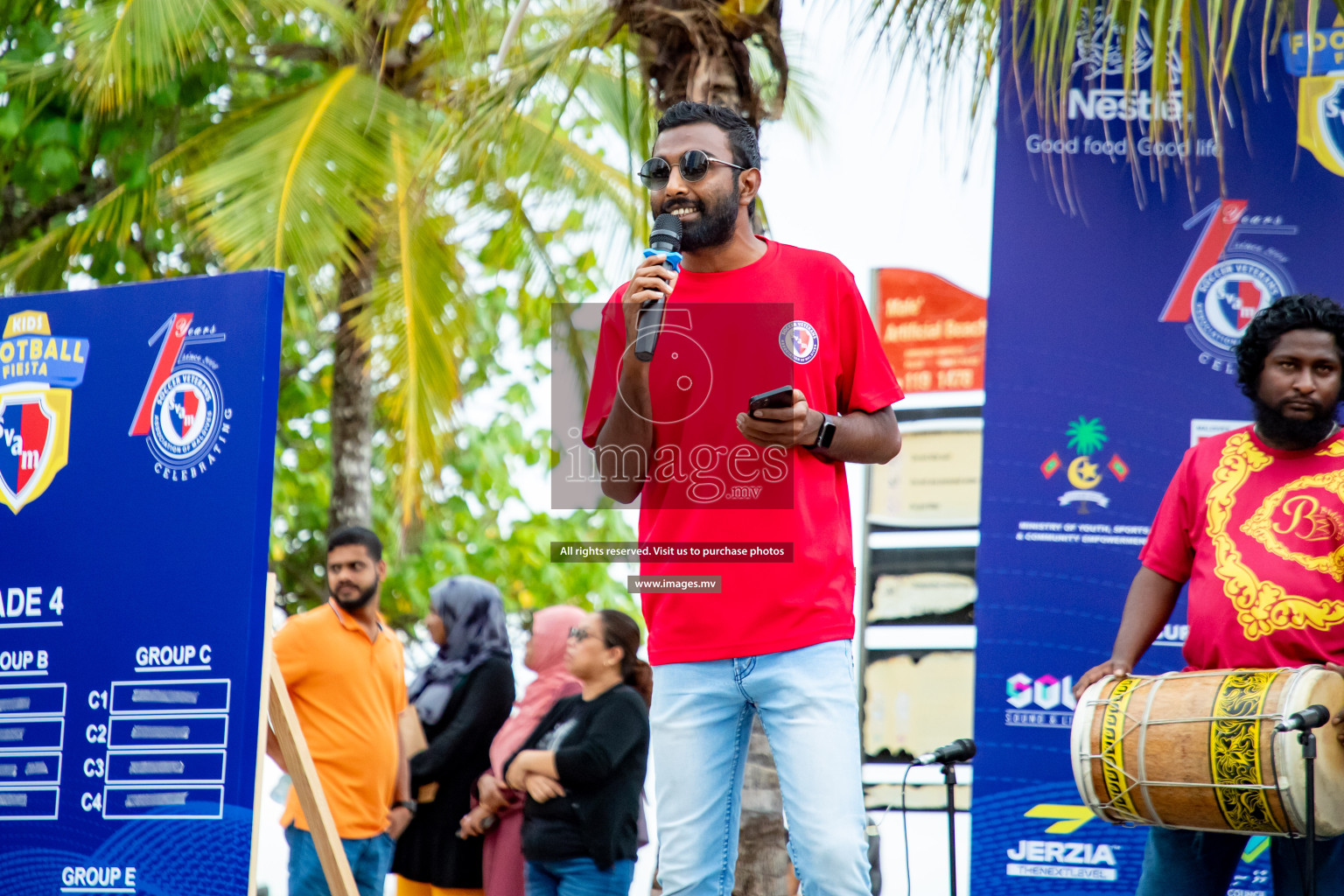 Draw Ceremony of Nestle' Kids Football Fiesta 2023 held in Artificial Beach, Male', Maldives on Saturday, 7th October 2023