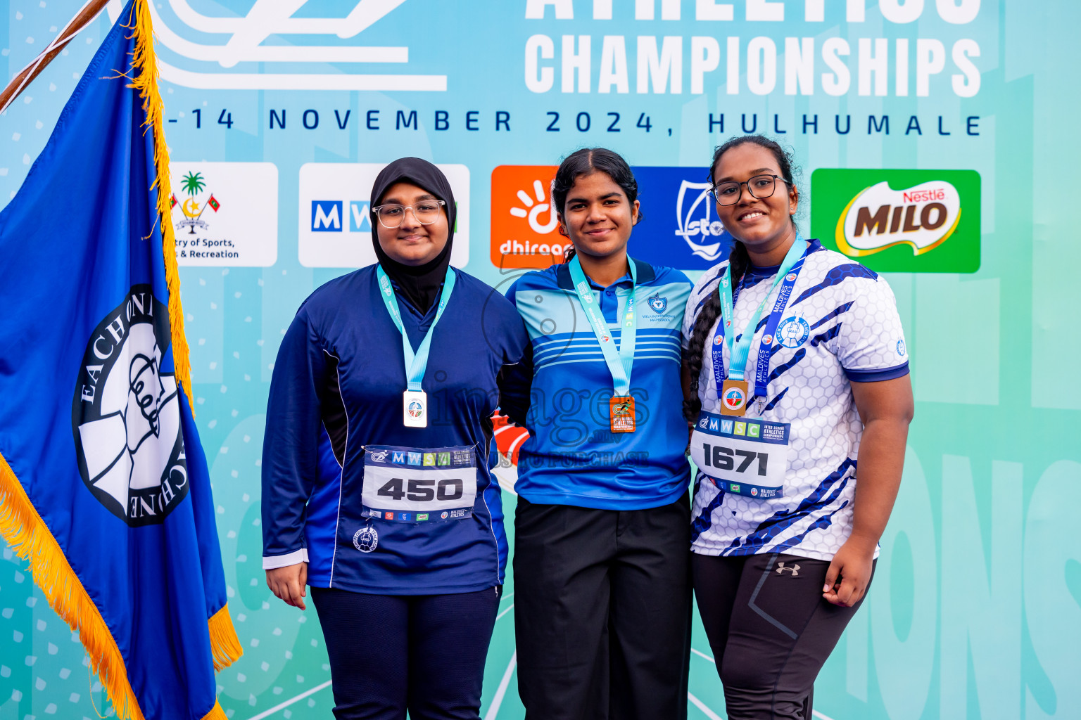 Day 6 of MWSC Interschool Athletics Championships 2024 held in Hulhumale Running Track, Hulhumale, Maldives on Thursday, 14th November 2024. Photos by: Nausham Waheed / Images.mv