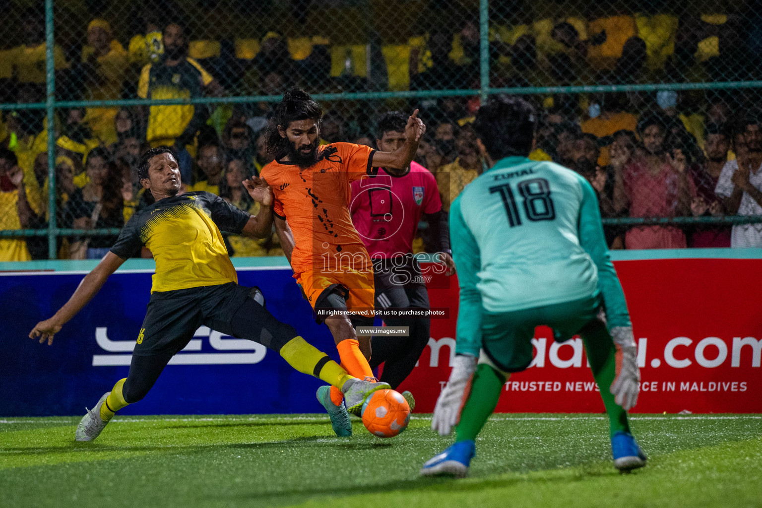 RRC Vs FSM in the Semi Finals of Club Maldives 2021 held in Hulhumale, Maldives on 19 December 2021. Photos: Ismail Thoriq / images.mv