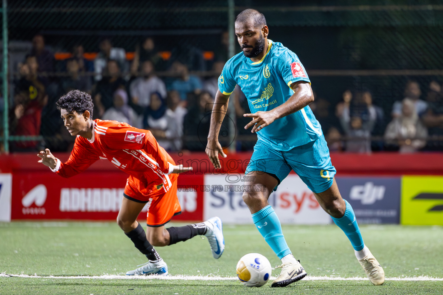 L Maavah VS L Gan in Day 8 of Golden Futsal Challenge 2025 was held on Sunday, 12th January 2025, in Hulhumale', Maldives
Photos: Ismail Thoriq / images.mv